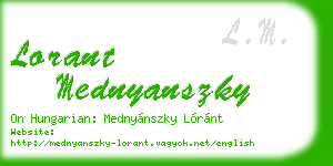 lorant mednyanszky business card